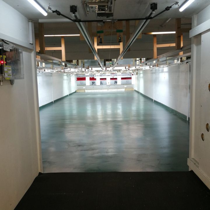 Looking down the range