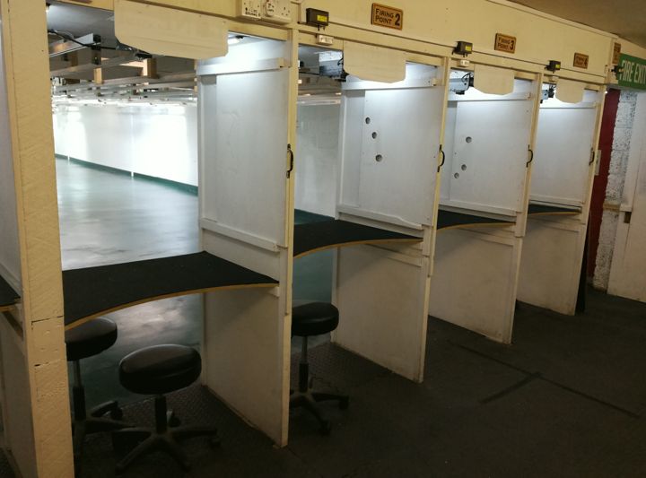 The firing points, with the new floor visible beyond them